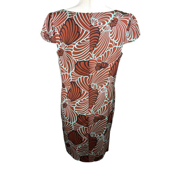 Becky & Max New York Brown, Black and Aqua Sheath Dress Size 10 EUC - Picture 5 of 5